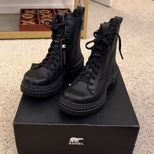 Sorel Black Combat Boots